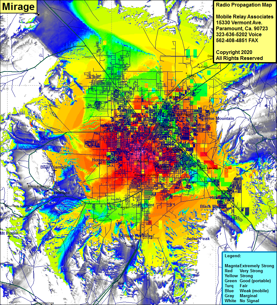 heat map radio coverage Mirage